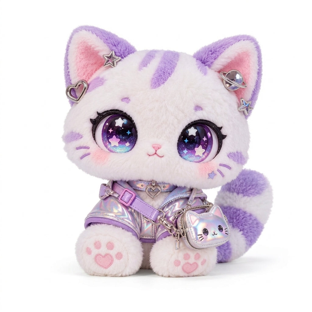 Galaxy Kitty Holographic Plush Doll — detail view 4