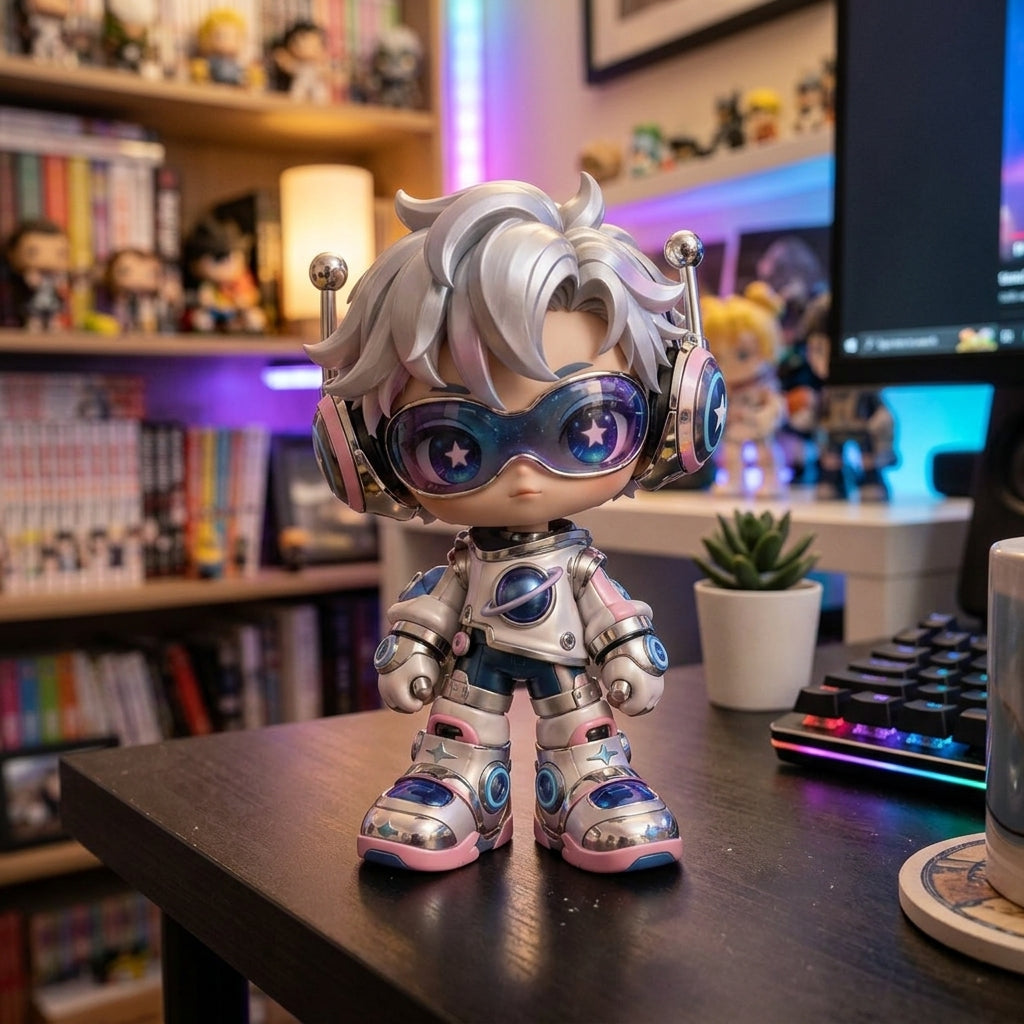 Chrome Star Voyager Robot Collectible Figure — detail view 2