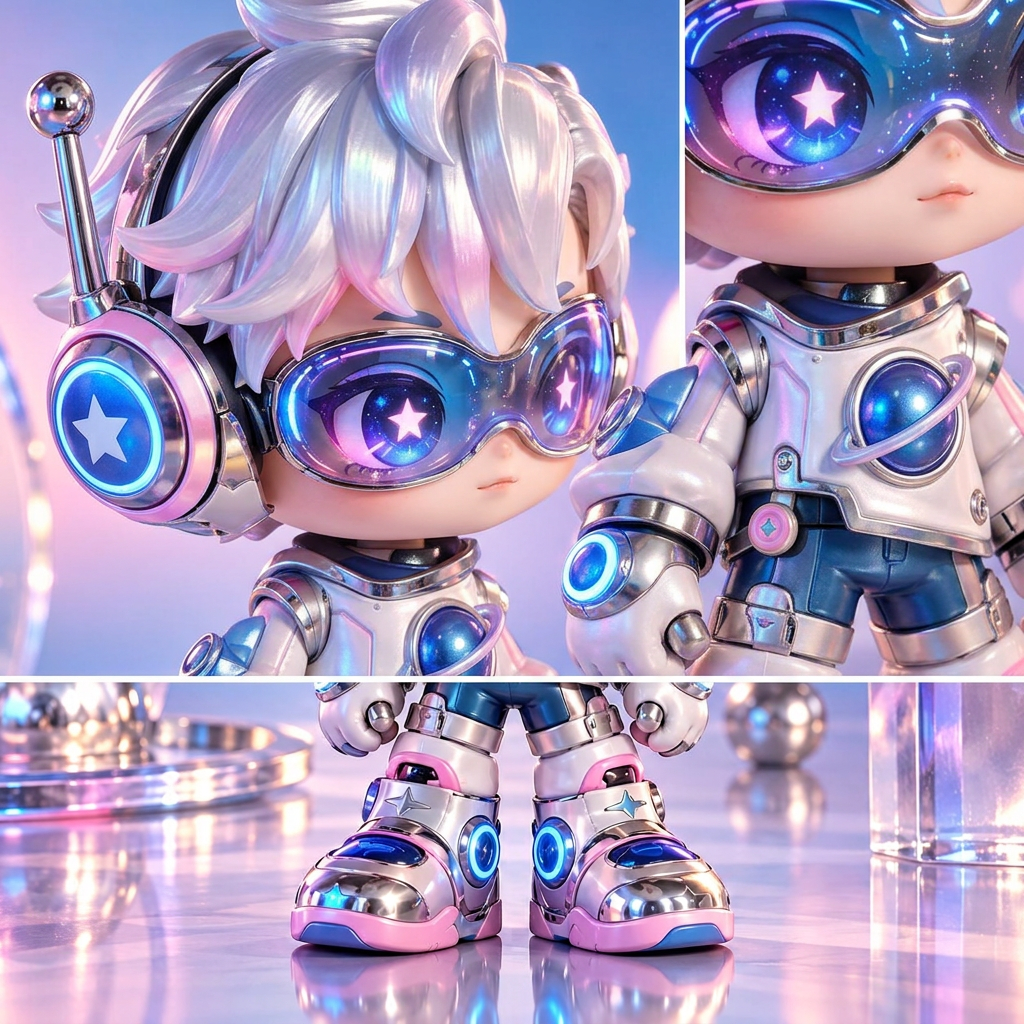 Chrome Star Voyager Robot Collectible Figure — detail view 3